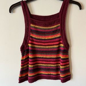 Knit tank top crop top